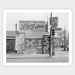 Beer & Liquor Market, 1938. Vintage Photo Magnet